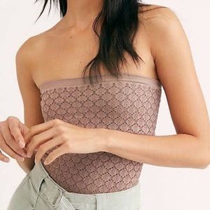 FREE PEOPLE Light Pink Strapless Shirt